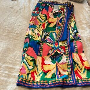 Multi colored wrap skirt